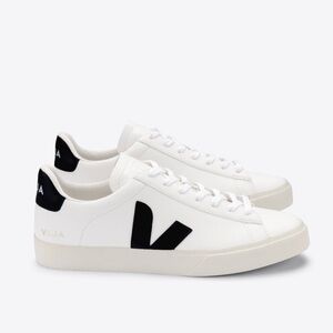 Veja White Sneakers with Black Detailing